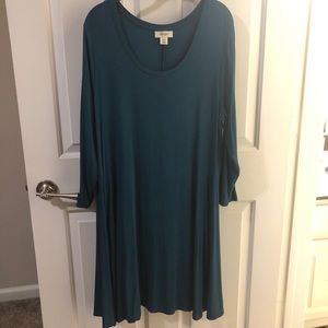 Teal knee length dress